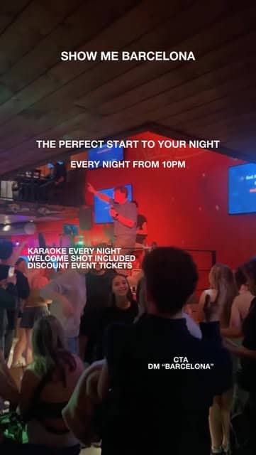 Show Me Barcelona Instagram reel preview for Barcelona nightlife