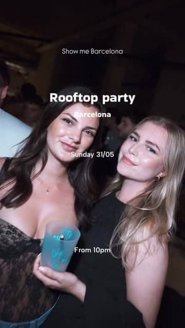 Show Me Barcelona Instagram reel preview for the rooftop party